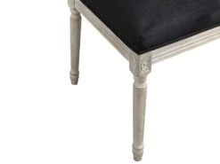 Lot De 6 Chaises AMBOISE - Tissu & Bois De Chêne - Noir -Mobilia Boutique chaise 429815