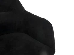 Lot De 6 Chaises - Avec Accoudoirs - Tissu Et Métal - Noir - HEKA -Mobilia Boutique chaise 431243