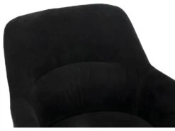 Lot De 2 Chaises - Avec Accoudoirs - Tissu Et Métal - Noir - HEKA -Mobilia Boutique chaise 431265