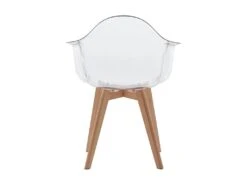 Lot De 2 Chaises Avec Accoudoirs VIXI - Polycarbonate Et Hêtre - Transparent -Mobilia Boutique chaise 431871