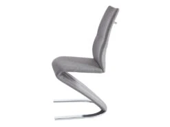 Lot De 2 Chaises ENIO - Tissu Et Métal - Gris -Mobilia Boutique chaise 438567