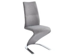 Lot De 6 Chaises ENIO - Tissu Et Métal - Gris -Mobilia Boutique chaise 438583