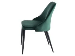 Lot De 2 Chaises - Velours Et Métal - Vert - EZRA -Mobilia Boutique chaise 439813