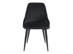Lot De 2 Chaises - Velours Et Métal - Noir - EZRA -Mobilia Boutique chaise 439843
