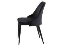Lot De 2 Chaises - Velours Et Métal - Noir - EZRA -Mobilia Boutique chaise 439847