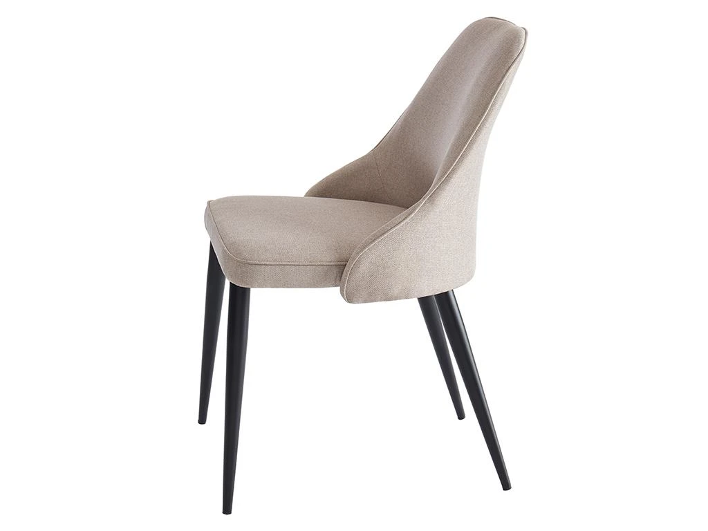 Lot De 2 Chaises EZRA - Tissu Et Métal - Crème 7 Lot De 2 Chaises EZRA - Tissu Et Métal - Crème – Image 5
