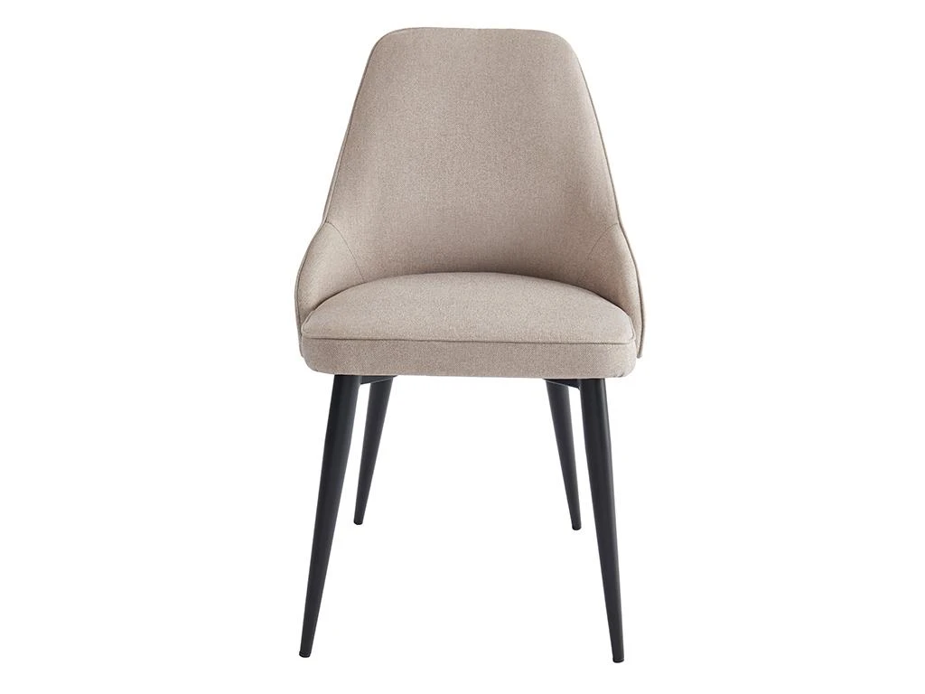 Lot De 2 Chaises EZRA - Tissu Et Métal - Crème 5 Lot De 2 Chaises EZRA - Tissu Et Métal - Crème – Image 3