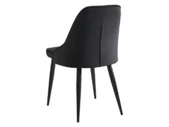 Lot De 6 Chaises - Velours Et Métal - Noir - EZRA -Mobilia Boutique chaise 439913