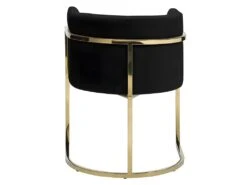 Chaise Avec Accoudoirs - Velours Et Acier Inoxydable - Noir Et Doré - PERIA De Pascal MORABITO -Mobilia Boutique chaise 439963