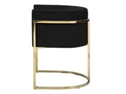 Lot De 2 Chaises Avec Accoudoirs - Velours Et Acier Inoxydable - Noir Et Doré - PERIA De Pascal MORABITO -Mobilia Boutique chaise 440017