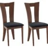 Lot De 2 Chaises TIFFANY - Hêtre Massif - Coloris : Noyer Et Expresso -Mobilia Boutique chaise 444413