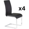 Lot De 4 Chaises LIRICA - Simili Noir -Mobilia Boutique chaise 452187