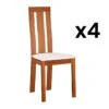 Lot De 4 Chaises DOMINGO - Hêtre Massif Chêne -Mobilia Boutique chaise 452281