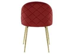 Lot De 6 Chaises - Velours Et Métal Doré - Terracotta - MELBOURNE -Mobilia Boutique chaise 452415