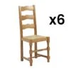 Lot De 6 Chaises SEGUIN - Hêtre Massif & Assise En Paille De Seigle -Mobilia Boutique chaise 452605