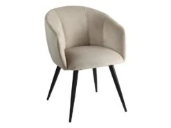 Lot De 2 Chaises VADIM De Pascal MORABITO - Velours Et Métal - Beige -Mobilia Boutique chaise 453639