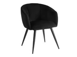 Lot De 6 Chaises VADIM De Pascal MORABITO - Velours Et Métal - Noir -Mobilia Boutique chaise 453657