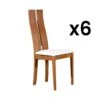 Lot De 6 Chaises SALENA - Hêtre Massif Coloris Chêne -Mobilia Boutique chaise 491699