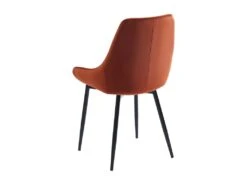 Lot De 6 Chaises - Velours Et Métal Noir - Terracotta - MASURIE -Mobilia Boutique chaise 497733