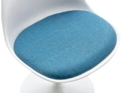 Chaise En Polypropylène, Tissu Et Métal - Bleu Et Blanc - XAFY -Mobilia Boutique chaise 497855