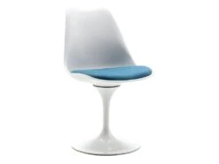 Lot De 2 Chaises En Polypropylène, Tissu Et Métal - Bleu Et Blanc - XAFY -Mobilia Boutique chaise 497939