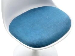 Lot De 2 Chaises En Polypropylène, Tissu Et Métal - Bleu Et Blanc - XAFY -Mobilia Boutique chaise 497949