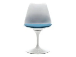 Lot De 6 Chaises En Polypropylène, Tissu Et Métal - Bleu Et Blanc - XAFY -Mobilia Boutique chaise 497955