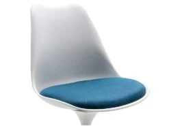 Lot De 6 Chaises En Polypropylène, Tissu Et Métal - Bleu Et Blanc - XAFY -Mobilia Boutique chaise 497965