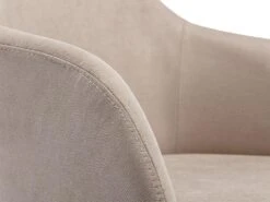 Lot De 2 Chaises Avec Accoudoirs - Tissu Et Hévéa - Beige - JELISA -Mobilia Boutique chaise 500531