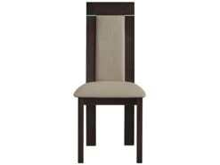 Lot De 2 Chaises BELINDA - Hêtre Et Tissu - Coloris : Noyer Et Beige -Mobilia Boutique chaise 514177