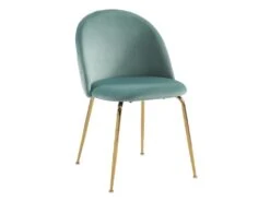 Lot De 2 Chaises - Velours Et Métal Doré - Vert Sauge - MELBOURNE -Mobilia Boutique chaise 6602813