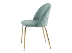 Lot De 2 Chaises - Velours Et Métal Doré - Vert Sauge - MELBOURNE -Mobilia Boutique chaise 6602815