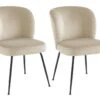Lot De 2 Chaises En Velours Et Métal - Beige - POLPONA De Pascal MORABITO -Mobilia Boutique chaise 6837113