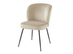 Lot De 6 Chaises En Velours Et Métal - Beige - POLPONA De Pascal MORABITO -Mobilia Boutique chaise 6840243