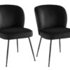 Lot De 2 Chaises En Velours Et Métal - Noir - POLPONA De Pascal MORABITO -Mobilia Boutique chaise 6841225