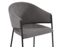 Lot De 2 Chaises Avec Accoudoirs En Tissu Et Métal - Gris - ORDIDA De Pascal MORABITO -Mobilia Boutique chaise 6945243