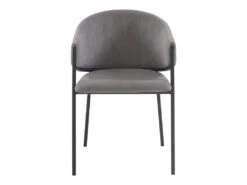 Lot De 6 Chaises Avec Accoudoirs En Tissu Et Métal - Gris - ORDIDA De Pascal MORABITO -Mobilia Boutique chaise 6947755