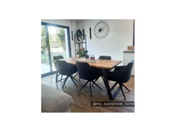 Lot De 2 Chaises MUSE - Avec Accoudoirs - Tissu - Anthracite -Mobilia Boutique chaise 715467