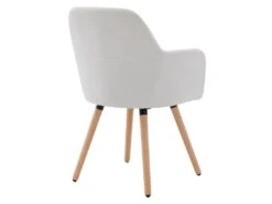 Lot De 2 Chaises Avec Accoudoirs - Tissu Et Métal Effet Bois - Crème - ELEANA 15 Lot De 2 Chaises Avec Accoudoirs - Tissu Et Métal Effet Bois - Crème - ELEANA -Mobilia Boutique chaise 715933