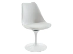 Lot De 2 Chaises En Polypropylène, Tissu Et Métal - Blanc - XAFY -Mobilia Boutique chaise 8121111