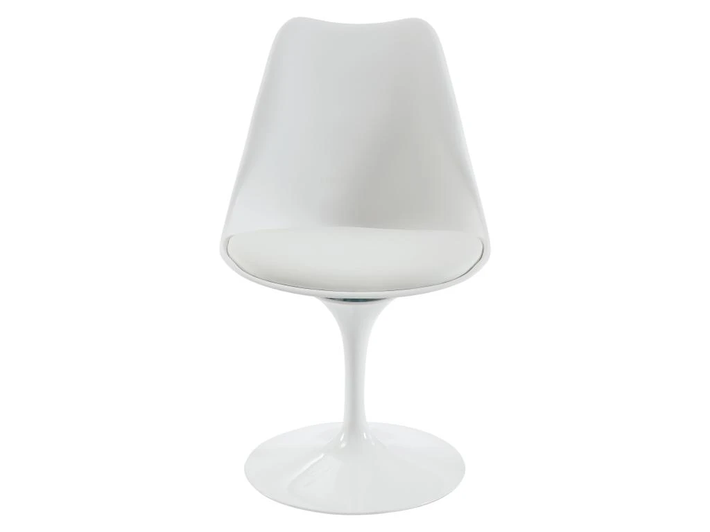 Lot De 6 Chaises En Polypropylène, Tissu Et Métal - Blanc - XAFY 5 Lot De 6 Chaises En Polypropylène, Tissu Et Métal - Blanc - XAFY – Image 3