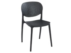 Lot De 2 Chaises Empilables En Polypropylène - Noir - CARETANE -Mobilia Boutique chaise 8123001