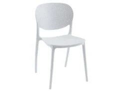 Lot De 2 Chaises Empilables En Polypropylène - Blanc - CARETANE -Mobilia Boutique chaise 8123019