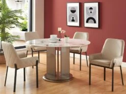 Lot De 2 Chaises Avec Accoudoirs En Velours Et Métal - Beige - CAROLONA De Pascal MORABITO -Mobilia Boutique chaise 8740697