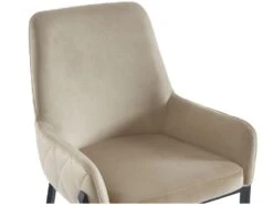 Lot De 6 Chaises Avec Accoudoirs En Velours Et Métal - Beige - CAROLONA De Pascal MORABITO -Mobilia Boutique chaise 8740725