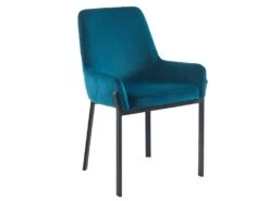 Lot De 2 Chaises Avec Accoudoirs En Velours Et Métal - Bleu - CAROLONA De Pascal MORABITO -Mobilia Boutique chaise 8741605
