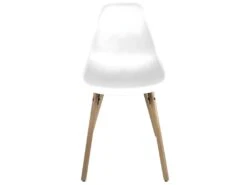 KAYELLES Lot De 4 Chaises Scandinaves De Cuisine Pieds Bois OVA (Blanc) -Mobilia Boutique chaise 8935649