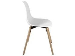 KAYELLES Lot De 4 Chaises Scandinaves De Cuisine Pieds Bois OVA (Blanc) -Mobilia Boutique chaise 8935651
