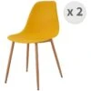 ESTER - Chaise Scandinave Curry Pieds Métal Bois (X2) -Mobilia Boutique chaise 8935747
