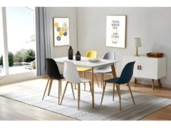 ESTER - Chaise Scandinave Curry Pieds Métal Bois (X2) -Mobilia Boutique chaise 8935749